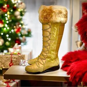 Baby Phat Faux Fur Trimmed Boots